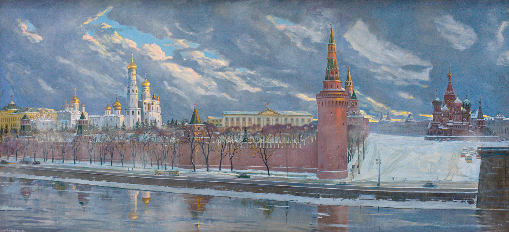Рассвет над древним Кремлем