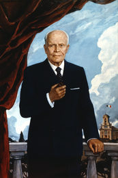 Portrait of the President of Italy Alessandro Pertini