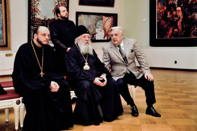 I.S. Glazunov and His Eminence Metropolitan Laurus - the Head of the Russian Orthodox Church Abroad in the Gallery of Ilya Glazunov